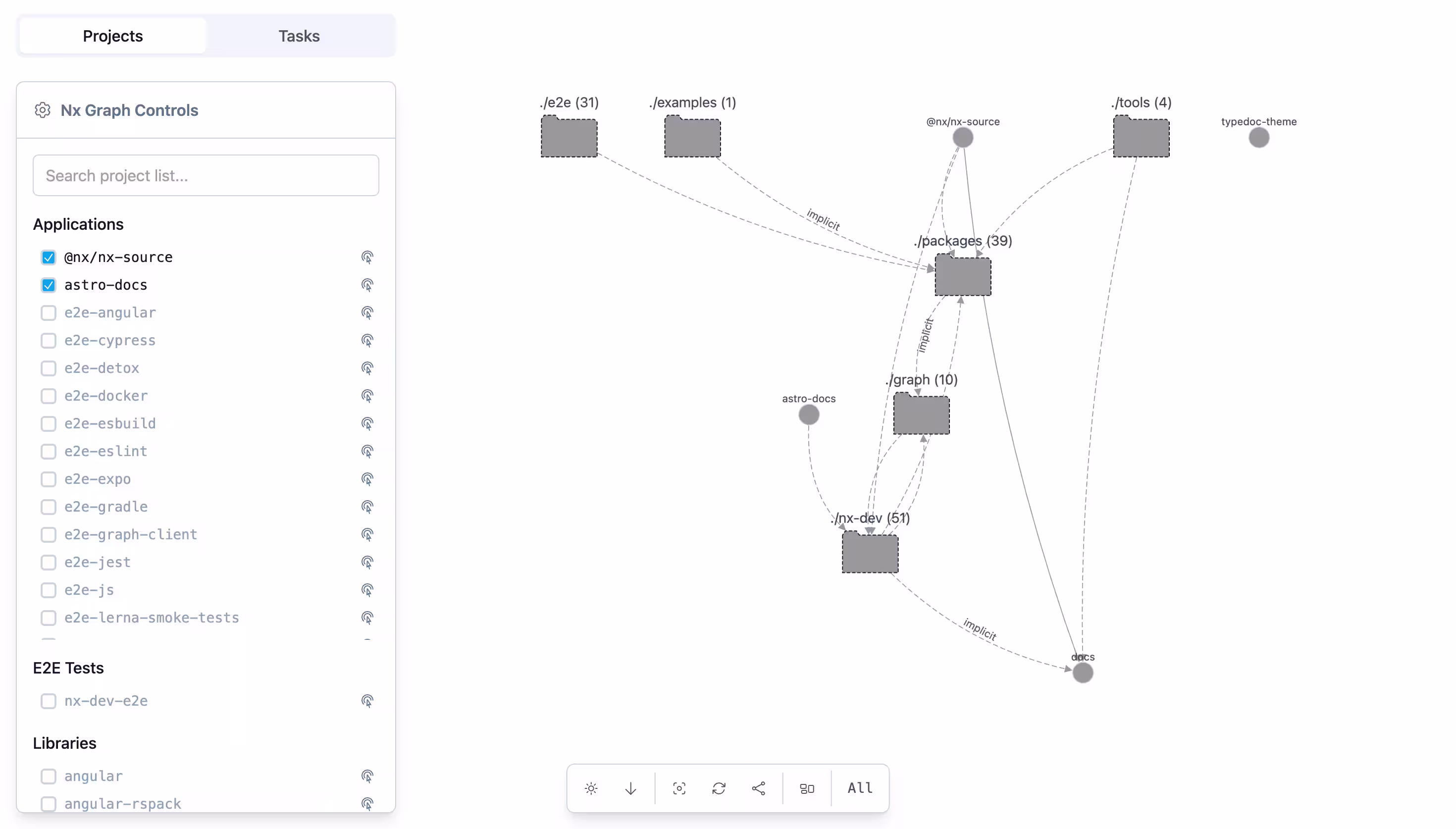 Screenshot of the new graph ui